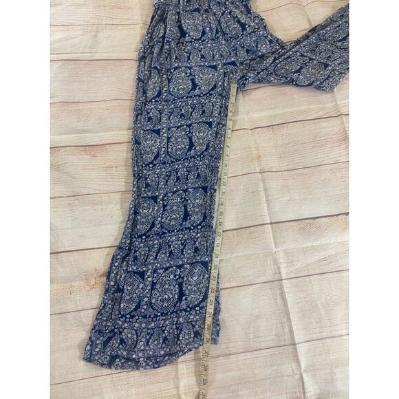 American Eagle Outfitters Women's Blue Floral Sleeveless JumpSuit - Medium - Picture 7 of 12